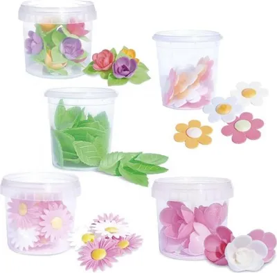 Zdjęcie produktu dla Zestaw - Dekoracyjny papier jadalny - Liście i kwiaty