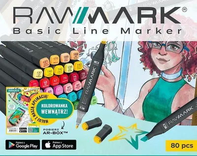Obrázek produktu pro Základní čárové fixy 80ks + omalovánky