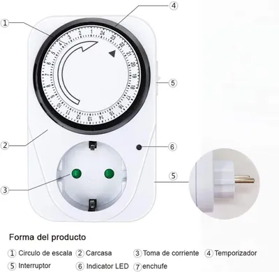 Obrázek produktu pro Mechanický časovač, 24 hodin, 230 V-250 V, 16 A