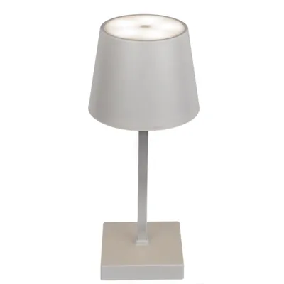 Produktbild von Tischleuchte mit Touchfunktion Warmweiß USB Nachttischlampe Grau Aufladbar Helligkeit regulierbar Schreibtischlampe Dimmbar