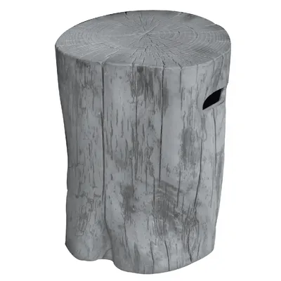 Immagine prodotto di ELEMENTI Abdeckung für 11kg Gasflasche Baumstamm-Optik Classic Grey ca. 47x50x62cm