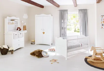 Produktbild von Kinderzimmer 'Florentina' breit, inkl. breitem Regalaufsatz