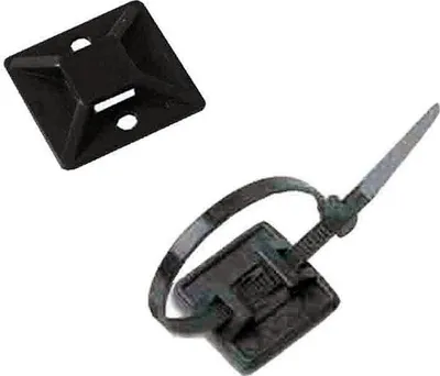 Produktbild von Lapafil Schwarz Selbstklebebasis für Kabelbinder (100 Stück)