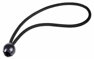Image de Tendeur de Bâche avec Boule, Sandow Élastique Noir 6mm x 18cm