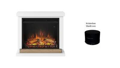 Produktbild von TAGU Hagen Elektrokamin weiß mit 23 Zoll Powerflame, 1500W, mit Knisterbox