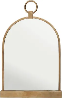 Produktbild von Casa Padrino Luxus Tisch Spiegel Schminkspiegel - Schminktisch Spiegel Antik Messing Farben 57 x 36 cm