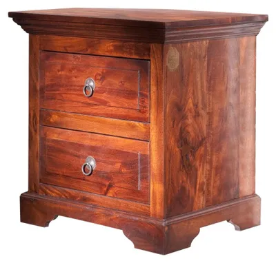 Immagine prodotto di MASSIVMOEBEL24 | OXFORD #905 Comodino in legno di acacia - laccato / nougat 52x40x54