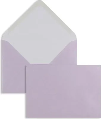 Produktbild von Briefumschläge 125x175mm (DIN B6) 100g/qm gummiert VE=100 Stück lilac