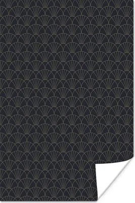 Produktbild von MuchoWow® Poster Art Deco - Geometrie - Muster 40x60 cm - Plakate für die Wand - Poster Babyzimmer