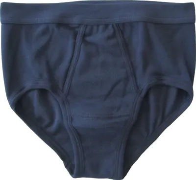 Herren Slip mit Eingriff Unterhose aus 100% Feinripp-Baumwolle Farbe:marine