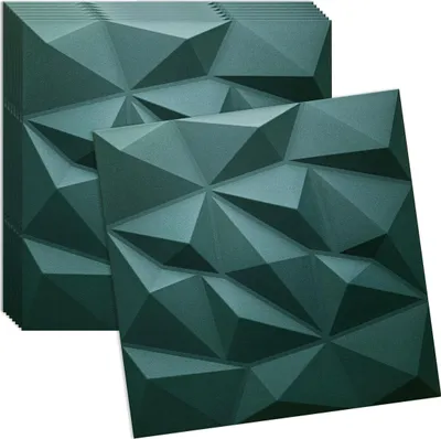 Produktbild von Verdico | 3D Wandpaneel Polystyrol - Flasche Grün - 50x50 cm - Stilvoll und Modern - Hochwertige Qualität, Wand- & Deckenverkleidung