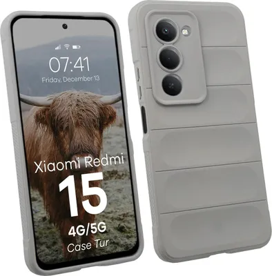 Produktbild von Robuste Handyhülle für Xiaomi Redmi 15 4G / 5G, Bizon Case Tur, Hellgrau