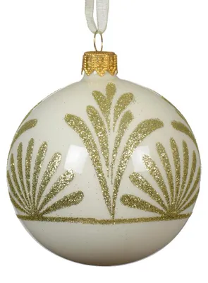 Productafbeelding van Kerstballen glas d8 cm wolwit X Decoris