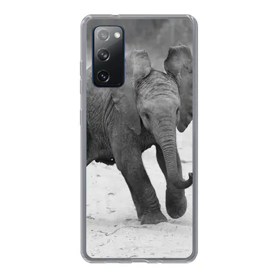 Produktbild von MuchoWow® Handyhülle Schutzhülle Hülle für Samsung Galaxy S20 FE Elefant - Baby - Tiere - Kröte - Schwarz und weiß Silikon Softcase Handy Hülle - Abdeckung