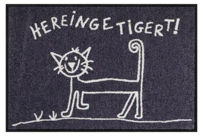 Deurmat wasbaar, antislip, kattenmotief, 50 x 75 cm, meerkleurig