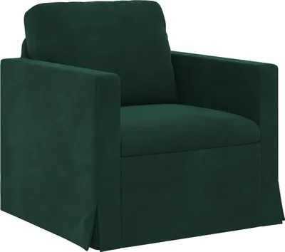 Image de vidaXL Canapé vert foncé 78 x 78 x 80 cm Velours