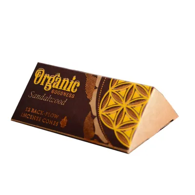Obrázok produktu pre ARÔME Sada vonných kužeľov na tekúci dym Organic Goodness 12 ks Santalové dřevo