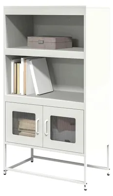 Produktbild von Highboard Weiß 68x39x123cm aus Stahl
