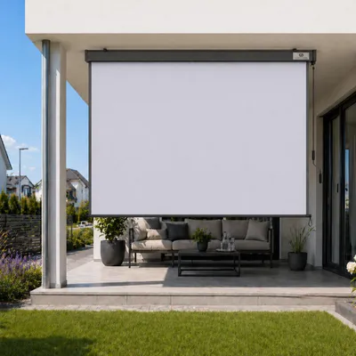 Obrázok produktu pre Výsuvná vertikálna markíza Strattore / vertikálna markíza 160 x 250 cm - svetlosivá