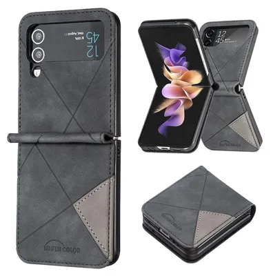 Obrázok produktu pre Samsung Galaxy Z Flip4 umelá koža s diamantovou štruktúrou ochranný kryt vzor