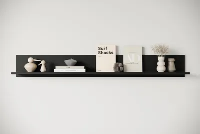 Zdjęcie produktu dla MINIO go for it, VEVE 138, półka ścienna, półka wisząca, nowoczesna, 138 cm, salon, kolor czarny