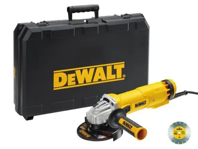 DEWALT Winkelschleifer 125mm 1200W DWE4217KD mit Diamanttrennscheibe und Transportkoffer