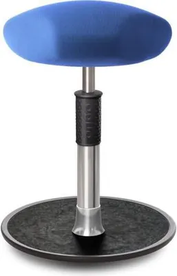 Produktbild von Sitz- Stehhocker Free Regular Triangel Gestrick blau chrom /schwarz.