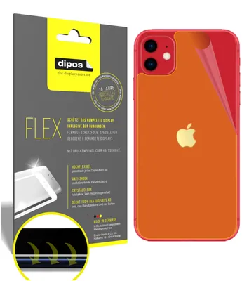 Zdjęcie produktu dla 3x folia ochronna na tylną obudowę Apple iPhone 11, 100% pokrycie ekranu, Dipos Flex