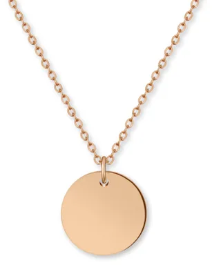 Produktbild von GD GOOD.designs Halskette Damen Roségold mit Coin Plättchen - Wasserfest - Edels