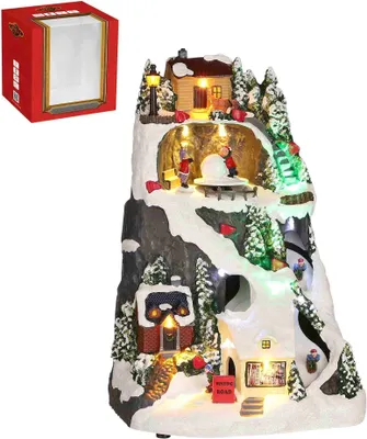 Produktbild von Luville Weihnachtsdorf Ski Scenery - 20x18x30 cm - Styropor - Mehrfach