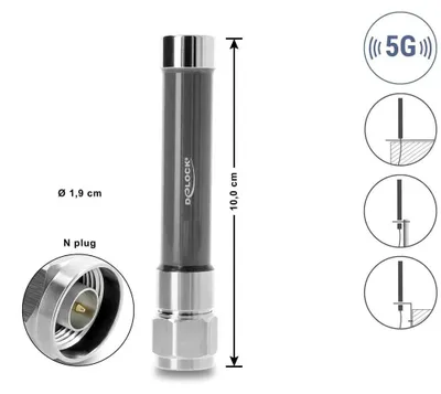 Obrázek produktu pro 5G anténa pro venkovní použití, frekvence 3700-4200 MHz, konektor N, zesílení 4 dBi, všesměrová