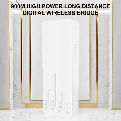 Produktbild von 900-Meter-Hochleistungs-WLAN-Bridge, 5,8 GHz, 5 km Reichweite, 2 Gigabit-Ethernet-Anschlüsse, EU-Stecker