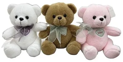 Image de Peluche ours 25 cm, assortiment de couleurs - ADAR