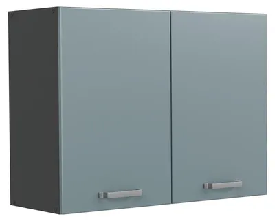 Zdjęcie produktu dla Szklana szafka kuchenna Vicco R-Line Niebiesko-szary/Antracyt 80 cm, Model 71469
