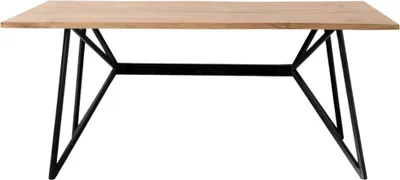 Produktbild von Hudson Baumkantentisch "live edge", 175x90 cm, Eisengestell schwarz