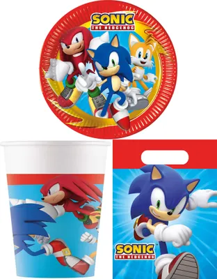 Produktbild von 24-tlg. Set Kindergeburtstag Party Feier Fete Deko Motto Sonic