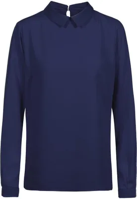 Produktbild von Greiff CHIFFON Damen Chiffon-Schlupfbluse Kragen Langarm Regular Marine 46