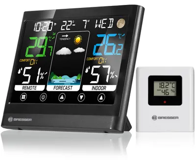 Produktbild von BRESSER MeteoTemp BF Farbwetterstation mit Touchscreen 7007511