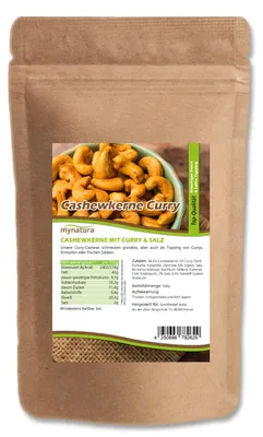 Produktbild von Mynatura Cashewkerne mit Curry und Salz – ab 500g