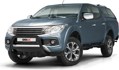 Image de Pare-Buffle Avant Pour Fiat Fullback 2016-2019 en Acier Inoxydable Noir