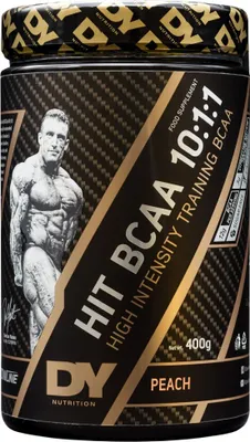 Obrázok produktu pre DY Nutrition HIT BCAA 10:1:1 400 g broskyňa / BCAA aminokyseliny / Aminokyseliny BCAA obohatené o L-citrulín, beta-alanín a L-tyrozín