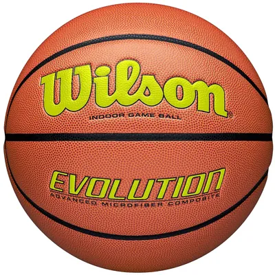 Zdjęcie produktu dla Wilson Evolution 295 Indoor Game Ball WTB0595XB703, piłki do koszykówki, Unisex, Pomarańczowy, Rozmiar: 7