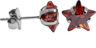 Produktbild von Ohrstecker Chirurgenstahl mit Stern in verschiedenen Farben und Größen Größe - 8 mm Farbe - Orange