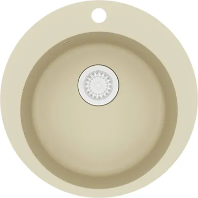 Produktbild von Granitspüle Einzelbecken Rund Beige