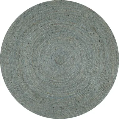 Immagine prodotto di The Living Store Tappeto fatto a mano in iuta rotondo 90 cm verde oliva