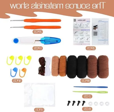 Häkelset für Anfänger - Komplettes Tier-Häkelpaket mit Garn und Häkelnadeln für DIY-Kreationen, ideal zum Häkeln eines