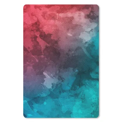 Produktbild von MuchoWow® Mauspad Mousepad Aquarell - Rot - Blau - Abstrakt 40x60 cm - Mousepads - Maus Mat - Pad - Mausunterlage - Schreibtisch Accesoire