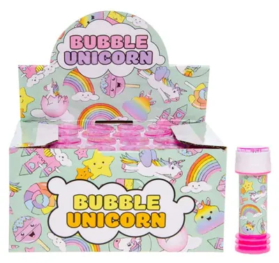 Immagine prodotto di 24 Stück Seifenblasen Einhorn 30 ml mit Kugelspiel im Deckel