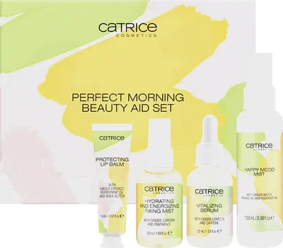 Produktbild von CATRICE Perfect Morning Beauty Aid Set, Frauen, Jeder Hauttyp, Feuchtigkeitsspendend, Nährend, Revitalisierend, Gesichts-Essenz, Feuchtigkeitscreme, Gesichtsserum, 15 ml, VITALIZING SERUM INGREDIENTS: AQUA (WATER), PROPYLENE GLYCOL, GLYCERIN, HYDROXYACETOPHENONE,...