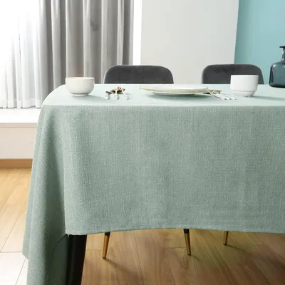 Obrázok produktu pre Obrus z ľanu, svetlozelený, 145 x 215 cm, umývateľný, obdĺžnikový